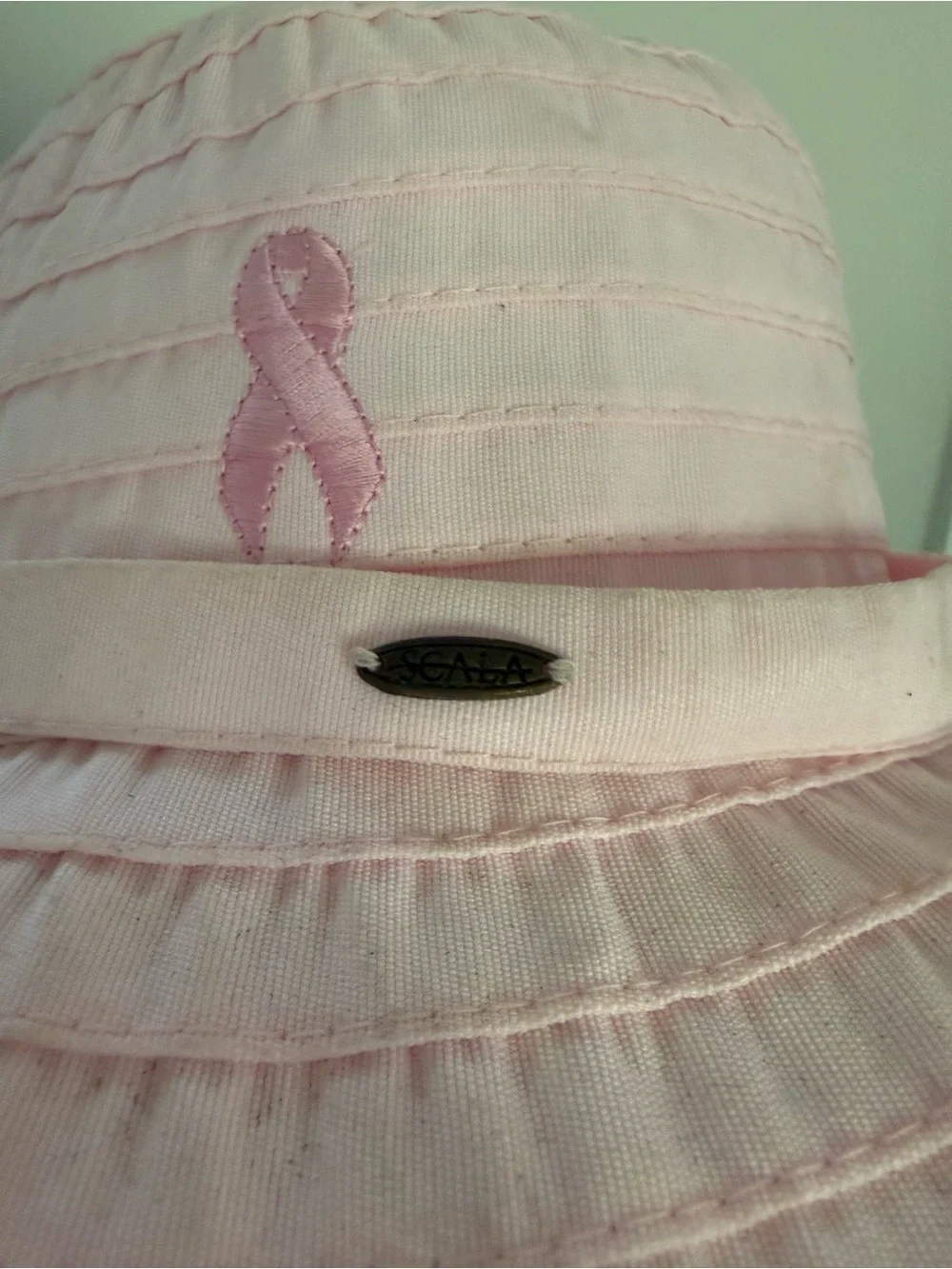 Scala Pale Pink Quilted Bucket Hat